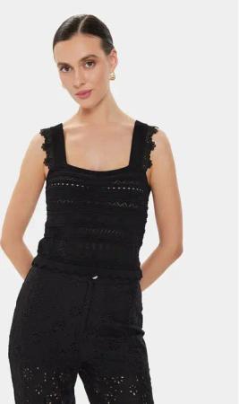 Morgan Top 241-MNOA Schwarz Regular Fit