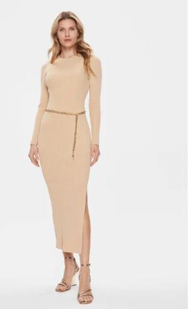 Michael Kors Strickkleid MR4820O33D Beige Slim Fit