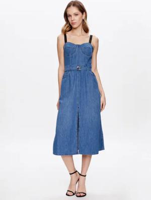 Pinko Jeanskleid Attaccante PE 23 PDEN 100700 A0ML Blau Regular Fit