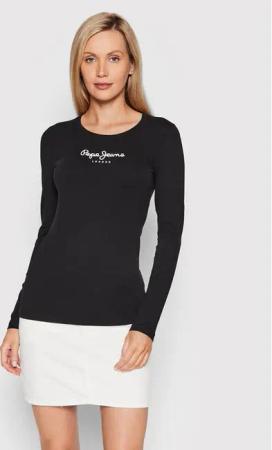 Pepe Jeans Bluse New Virginia PL505203 Schwarz Slim Fit
