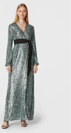Pinko Abendkleid Germanico 1G18C0 A099 Grün Regular Fit