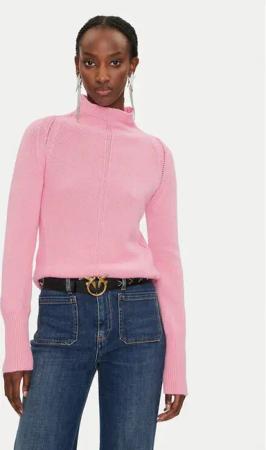 Pinko Rollkragenpullover Legatura 104057 A1A7 Rosa Regular Fit