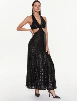 Pinko Abendkleid Attratto 100929 A0MG Schwarz Regular Fit