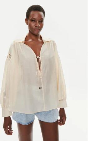 Pinko Bluse Elf 103744 A1XU Beige Relaxed Fit