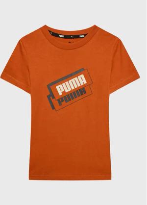 Puma T-Shirt Alpha Holiday 670109 Orange Regular Fit