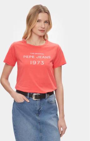 Pepe Jeans T-Shirt Harbor PL505743 Rot Regular Fit