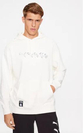 Puma Sweatshirt RIPNDIP 622197 Écru Relaxed Fit