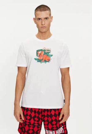 Puma T-Shirt Graphics Spritz 625414 Weiß Regular Fit