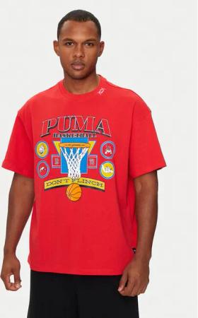 Puma T-Shirt Crowd Craze 2 627215 Rot Oversize