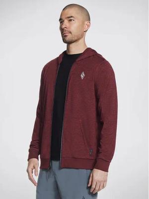 Skechers Übergangsjacke Knits Ultra Go Full Zip Hoodie JA26 Rot Regular Fit