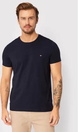 Tommy Hilfiger T-Shirt Core Stretch MW0MW27539 Dunkelblau Slim Fit