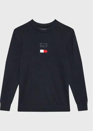 Tommy Hilfiger Pullover Flag KB0KB07973 D Dunkelblau Regular Fit