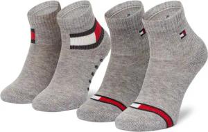 Tommy Hilfiger 2er-Set hohe Kindersocken 100002319 Grau