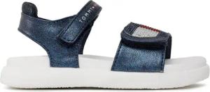 Tommy Hilfiger Sandalen Strass Heart Velcro Sandal T1A2-32752-1367 S Dunkelblau