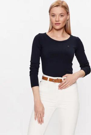 Tommy Hilfiger Bluse WW0WW38869 Dunkelblau Slim Fit