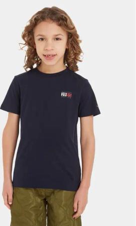Tommy Hilfiger T-Shirt New York Flag KB0KB08626 S Dunkelblau Regular Fit