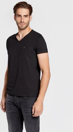 Tommy Hilfiger T-Shirt Core Stretch MW0MW27540 Schwarz Slim Fit