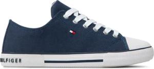 Tommy Hilfiger Sneakers aus Stoff Low Cut Lace-Up Sneaker T3X4-32207-0890 S Dunkelblau