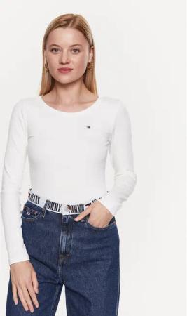 Tommy Hilfiger Bluse WW0WW38869 Weiß Slim Fit