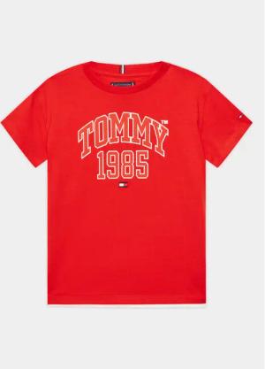 Tommy Hilfiger T-Shirt Varsity KB0KB08206 D Rot Regular Fit