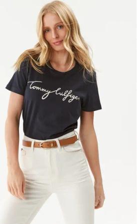 Tommy Hilfiger T-Shirt Heritage Graphic Tee WW0WW24967 Dunkelblau Regular Fit