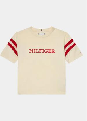 Tommy Hilfiger T-Shirt Monotype Varsity KG0KG07717 D Beige Relaxed Fit