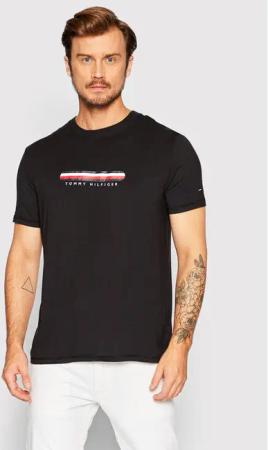 Tommy Hilfiger T-Shirt Cn Ss UM0UM02348 Schwarz Regular Fit