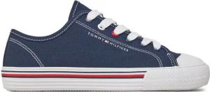 Tommy Hilfiger Sneakers aus Stoff Low Cut Lace Up Sneaker T3X9-33324-0890 S Dunkelblau