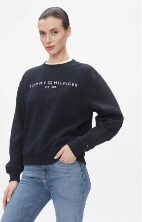 Tommy Hilfiger Sweatshirt Logo WW0WW39791 Blau Regular Fit