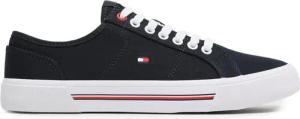 Tommy Hilfiger Sneakers aus Stoff Core Corporate Vulc Canvas FM0FM04560 Dunkelblau