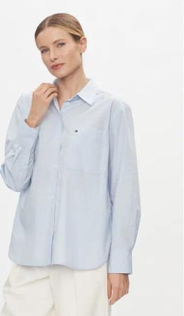 Tommy Hilfiger Hemd Essential WW0WW41410 Himmelblau Regular Fit