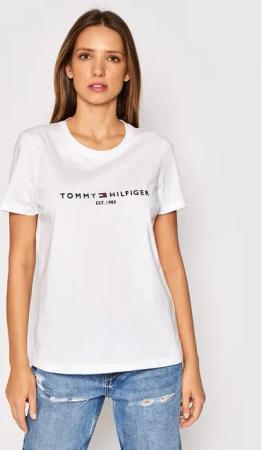 Tommy Hilfiger T-Shirt Heritage C-Nk WW0WW31999 Weiß Regular Fit