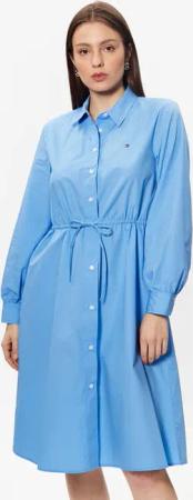 Tommy Hilfiger Hemdkleid 1985 WW0WW39196 Himmelblau Regular Fit