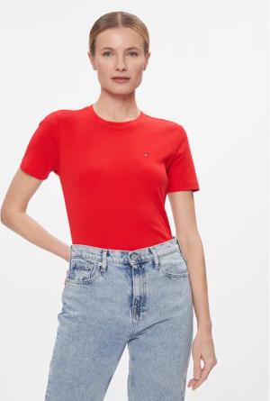 Tommy Hilfiger T-Shirt New Cody WW0WW40587 Rot Slim Fit