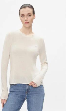 Tommy Hilfiger Pullover Soft Wool C-Nk Sweater WW0WW40264 Gelb Regular Fit