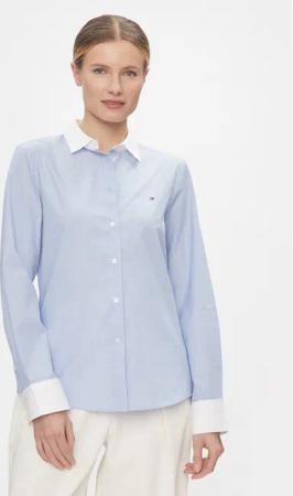 Tommy Hilfiger Hemd Fill A Fill Regular Shirt WW0WW40531 Himmelblau Slim Fit