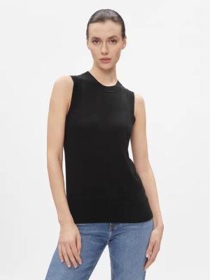 Tommy Hilfiger Pullover Md Lyocell Silk Blend Vest WW0WW40980 Schwarz Regular Fit