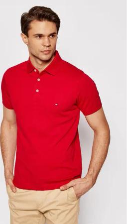 Tommy Hilfiger Poloshirt 1985 MW0MW17771 Rot Slim Fit