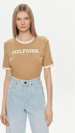 Tommy Hilfiger T-Shirt Monotype WW0WW41208 Beige Regular Fit