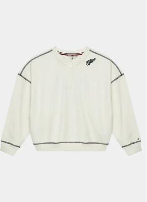 Tommy Hilfiger Sweatshirt Hilfiger Script 85 Sweatshirt KG0KG07719 Écru Regular Fit