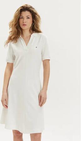 Tommy Hilfiger Sommerkleid WW0WW41567 Weiß Regular Fit