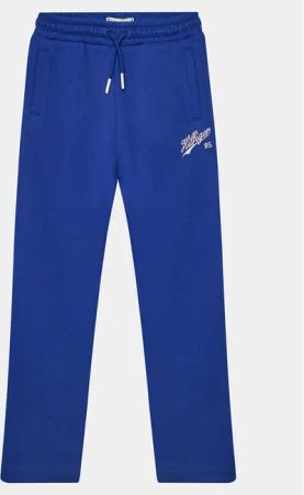 Tommy Hilfiger Jogginghose Hilfiger Script Wide Sweatpant KG0KG07751 Blau Regular Fit