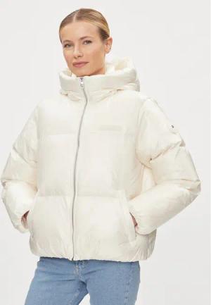 Tommy Hilfiger Daunenjacke New York Gloss WW0WW40836 Écru Relaxed Fit