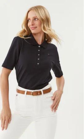 Tommy Hilfiger Poloshirt Polo 1985 WW0WW37820 Dunkelblau Regular Fit