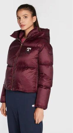 Tommy Hilfiger Daunenjacke Monogram Badge WW0WW37479 Dunkelrot Regular Fit