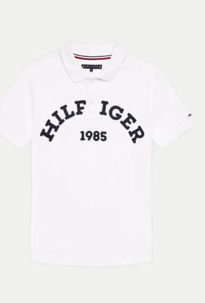 Tommy Hilfiger Poloshirt Monotype 1985 Arch KB0KB08855 Weiß Regular Fit