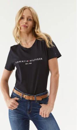 Tommy Hilfiger T-Shirt Heritage C-Nk WW0WW31999 Dunkelblau Regular Fit