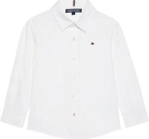Tommy Hilfiger Hemd Solid Poplin KB0KB06965 M Weiß Slim Fit
