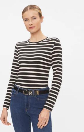 Tommy Hilfiger Bluse WW0WW40592 Schwarz Slim Fit