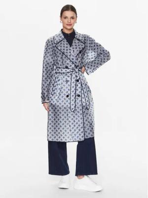 Tommy Hilfiger Tenchcoat Transparent WW0WW38075 Blau Regular Fit